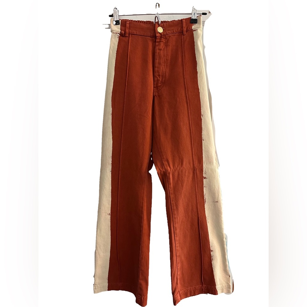 Big Bud Press, Striped Western Pant - Burnt Terracotta